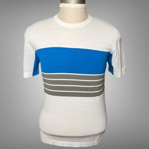 New Authentic Hermes T-Shirt Color Block Sportif 100% Cotton Size S Italy